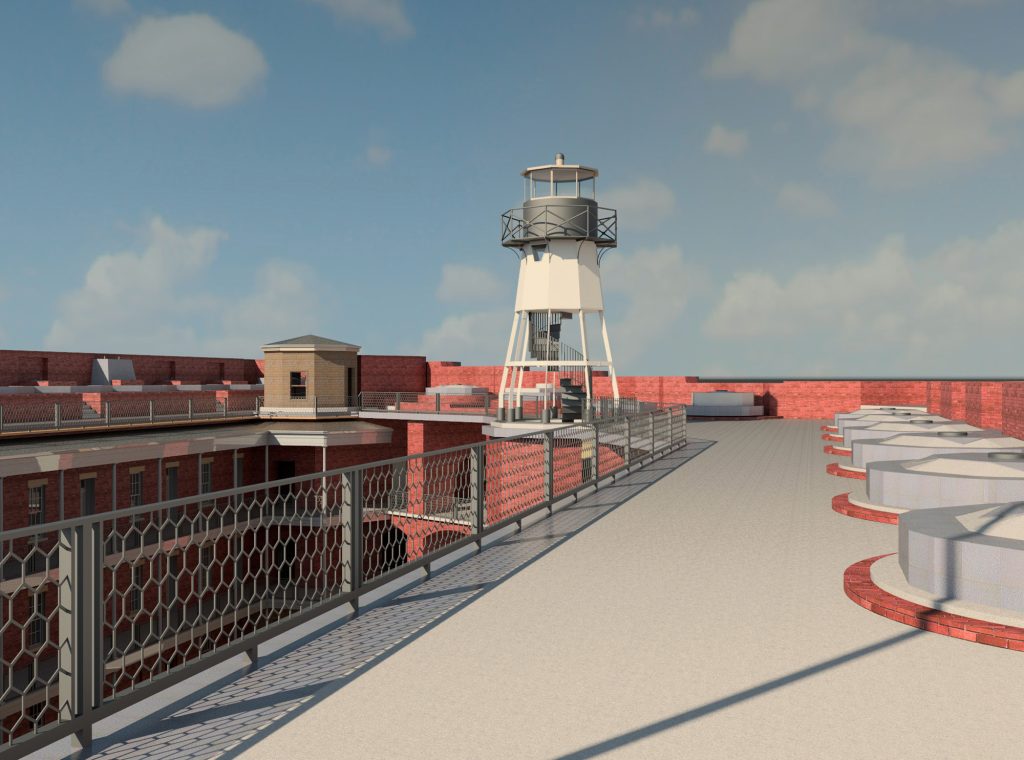 Historic Fort Point Color 3D Render by 3DVDT Building Scan